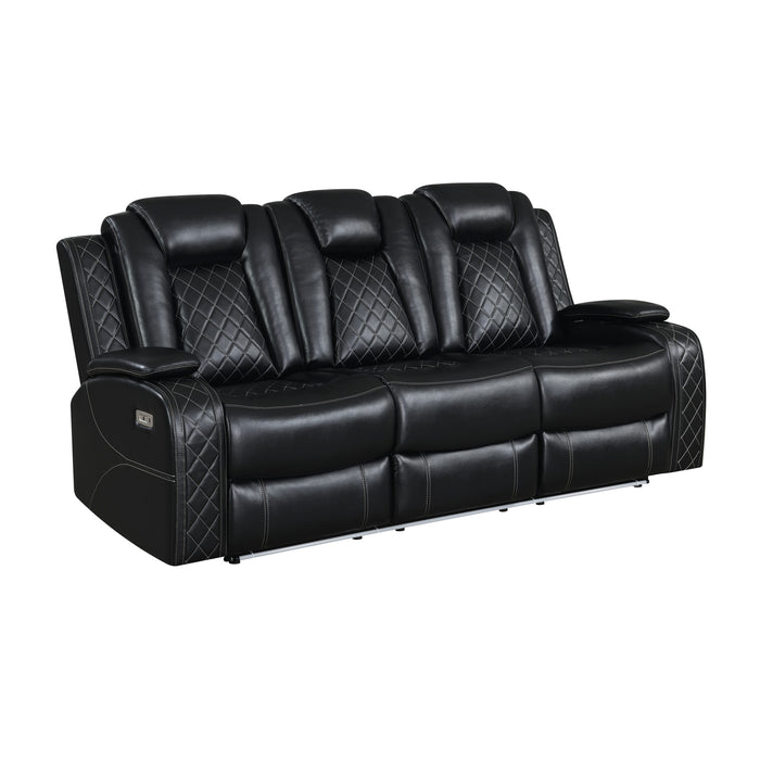 ORION SOFA  W/ PWR FR & HR-BLACK