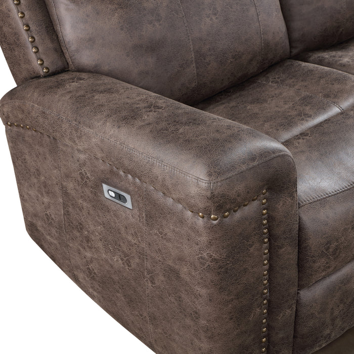 QUADE GLIDER RECLINER W/PWR FR-MOCHA