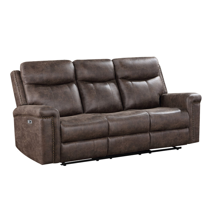 QUADE SOFA W/PWR FR-MOCHA