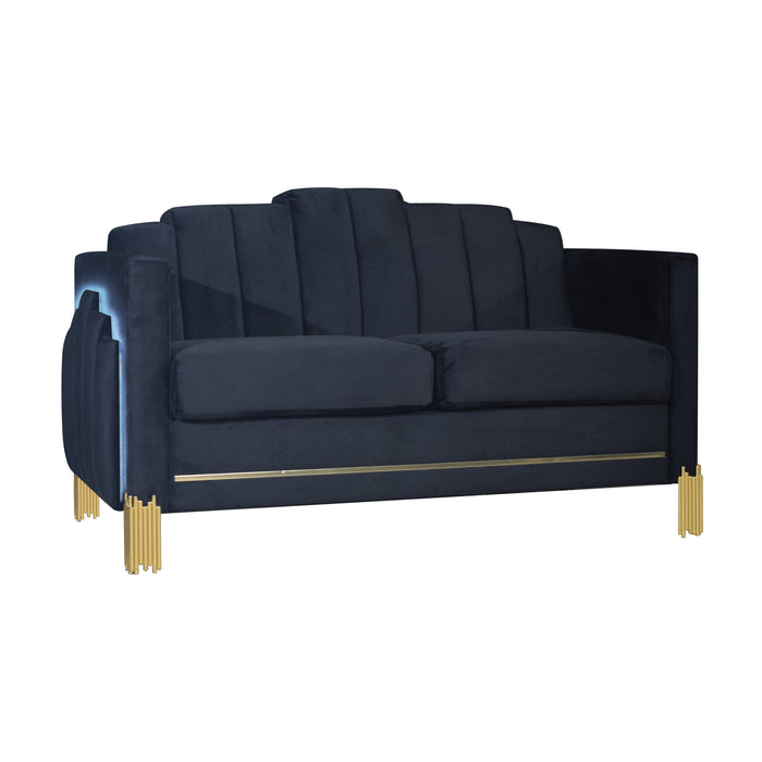 EMPIRE LIGHTED LOVESEAT-BLACK