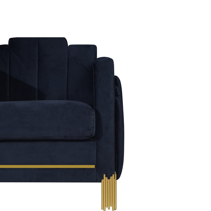 EMPIRE LIGHTED LOVESEAT-BLACK