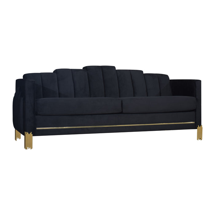 EMPIRE LIGHTED SOFA-BLACK