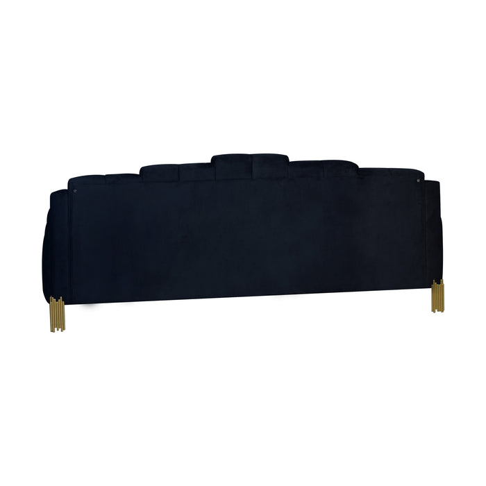 EMPIRE LIGHTED SOFA-BLACK