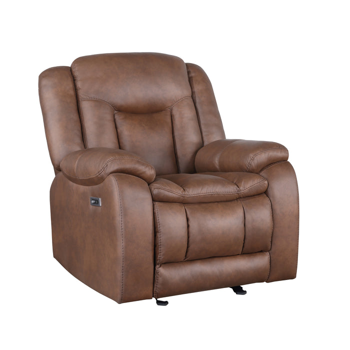 MORELLO  GLIDER RECLINER W/PWR FR- BROWN