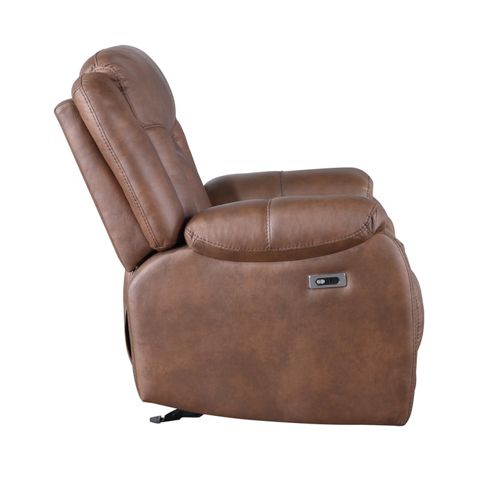 MORELLO  GLIDER RECLINER W/PWR FR- BROWN