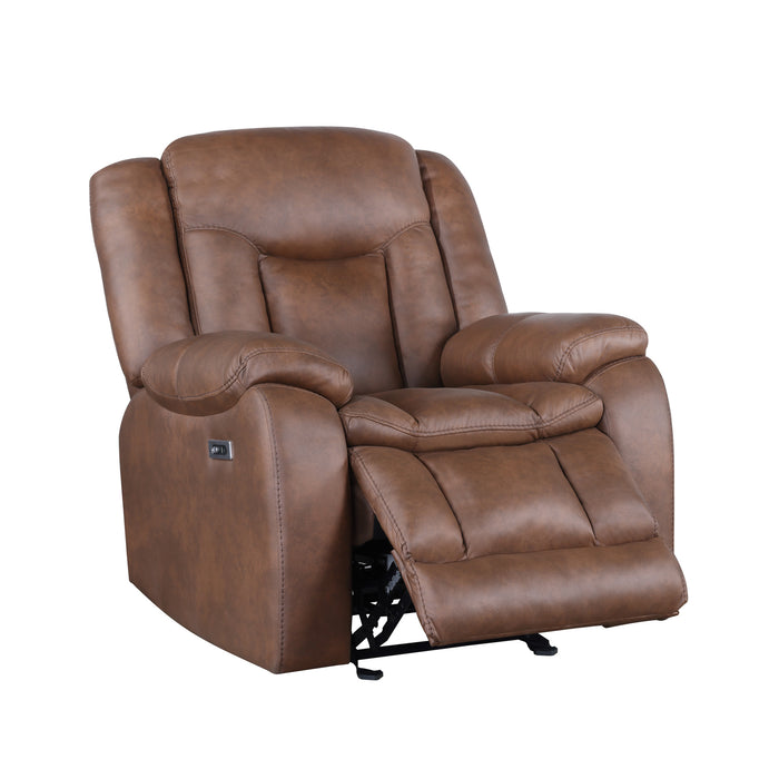 MORELLO  GLIDER RECLINER W/PWR FR- BROWN