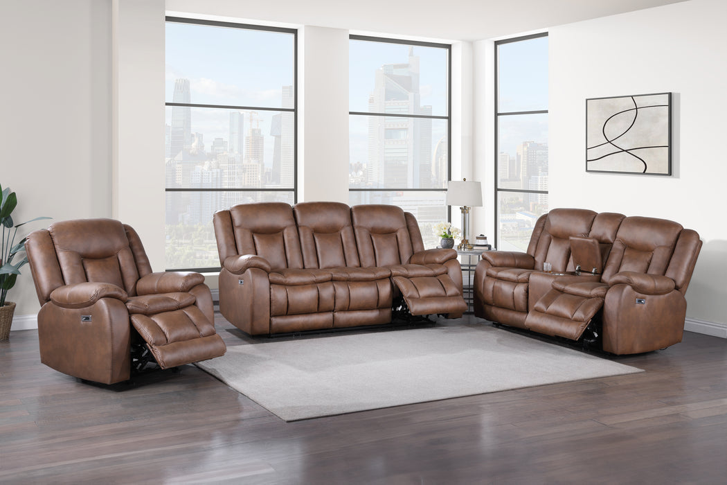 MORELLO  GLIDER RECLINER W/PWR FR- BROWN