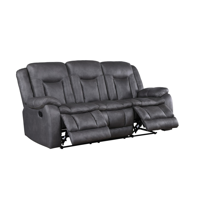 MORELLO  SOFA W/DUAL RECLINER- GRAY