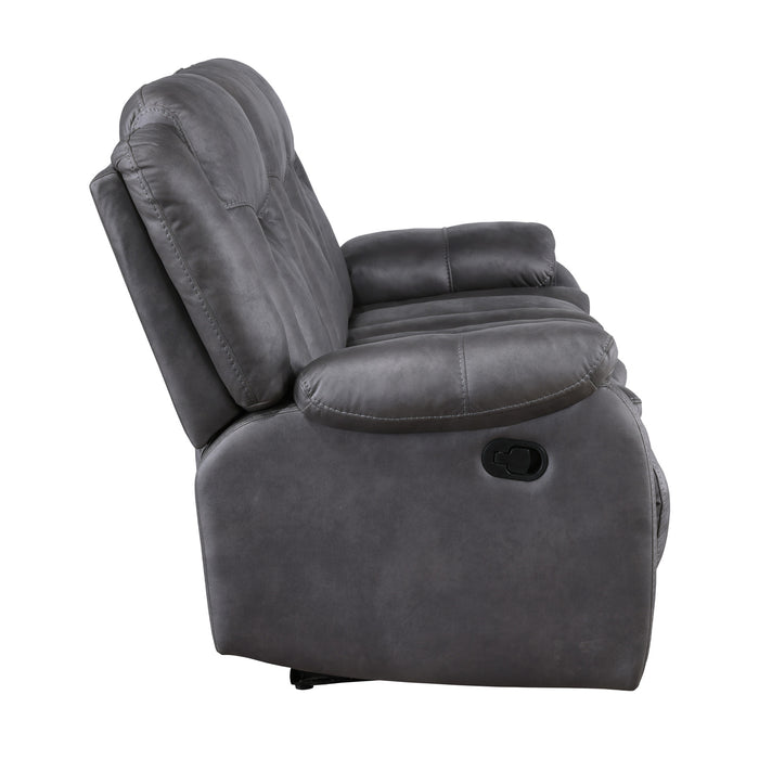 MORELLO  SOFA W/DUAL RECLINER- GRAY