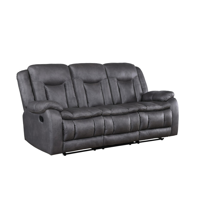 MORELLO  SOFA W/DUAL RECLINER- GRAY