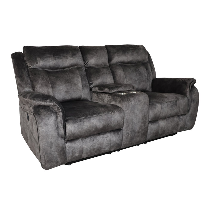 PARK CITY CONSOLE LOVESEAT W/ PWR FR-SLATE