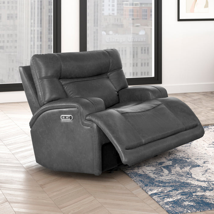 TITAN GLIDER RECLINER W/PWR HR & FR-GRAY