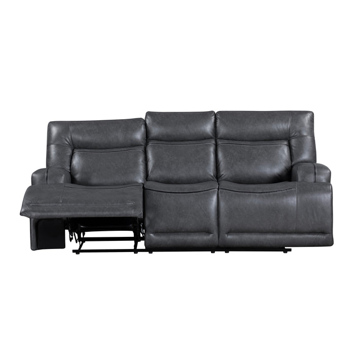 TITAN  SOFA W/DUAL RECLINER-GRAY