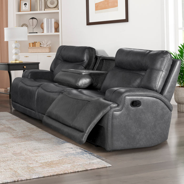 TITAN  SOFA W/DUAL RECLINER-GRAY