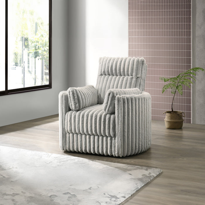 EMBRACE SWIVEL ACCENT CHAIR-GRAY