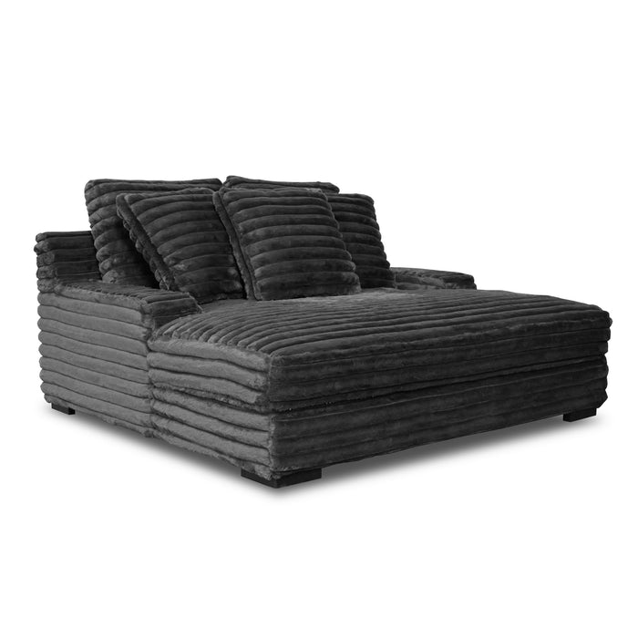 EMBRACE  DUAL CHAISE LOUNGE-CHARCOAL