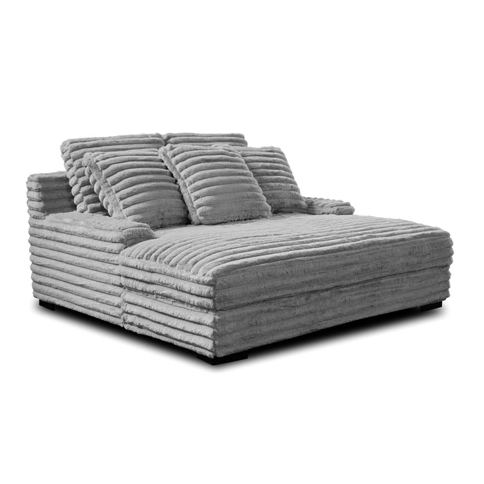 EMBRACE  DUAL CHAISE LOUNGE-GRAY