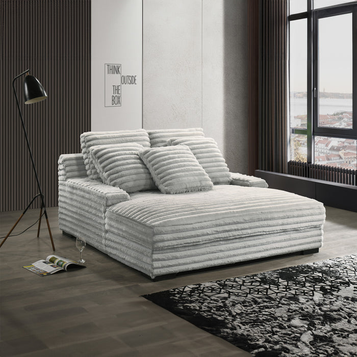 EMBRACE  DUAL CHAISE LOUNGE-GRAY