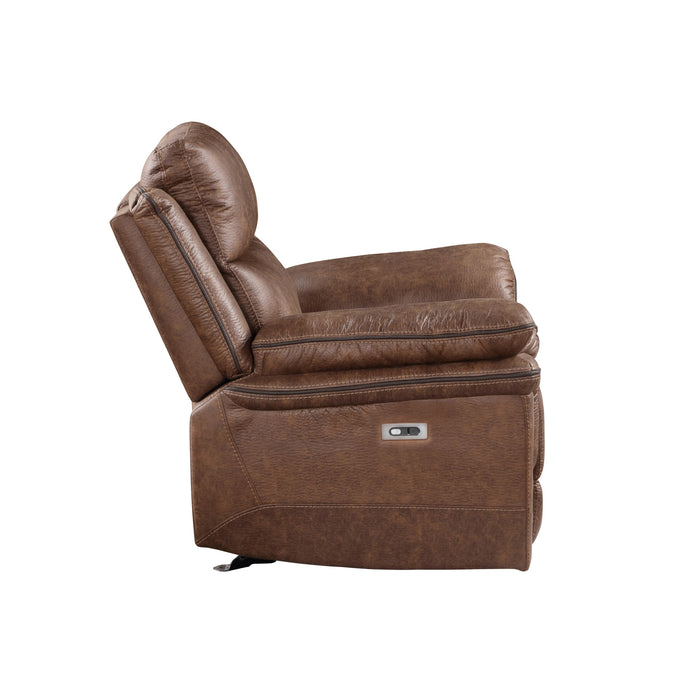 RYLAND GLIDER RECLINER W/PWR FR- BROWN