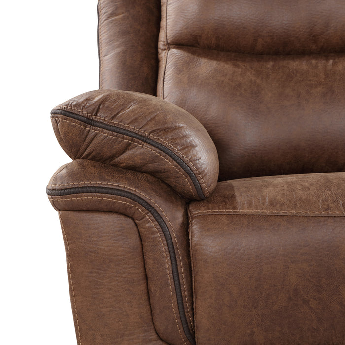 RYLAND GLIDER RECLINER W/PWR FR- BROWN