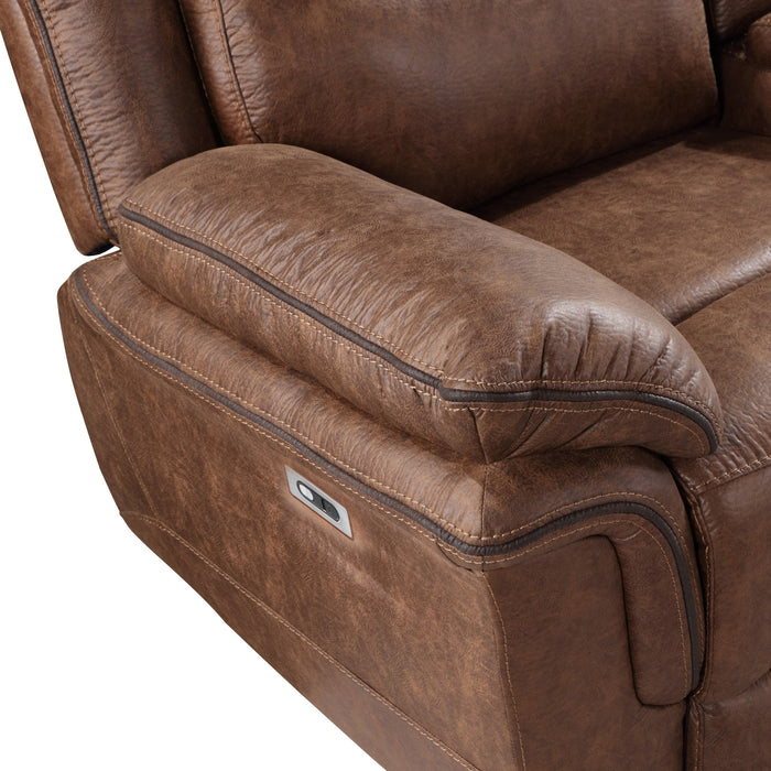 RYLAND GLIDER RECLINER W/PWR FR- BROWN