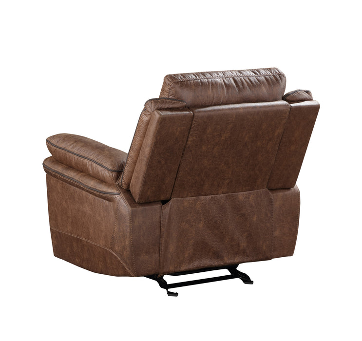 RYLAND GLIDER RECLINER W/PWR FR- BROWN