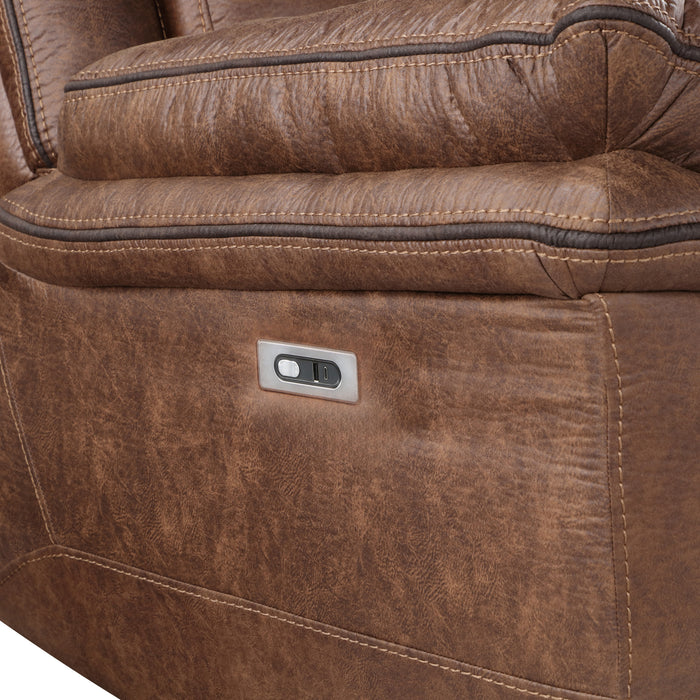 RYLAND GLIDER RECLINER W/PWR FR- BROWN