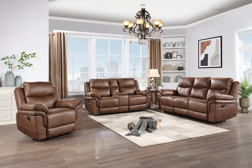 RYLAND GLIDER RECLINER W/PWR FR- BROWN