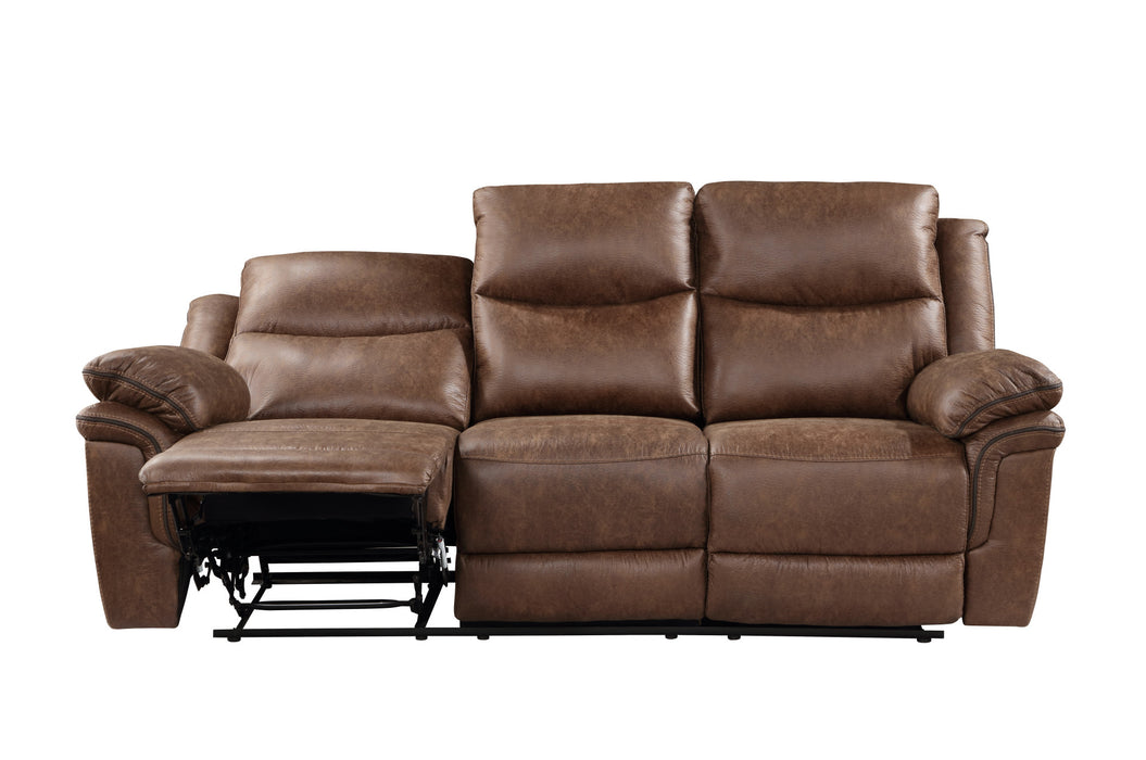 RYLAND SOFA W/DUAL RECLINER- BROWN