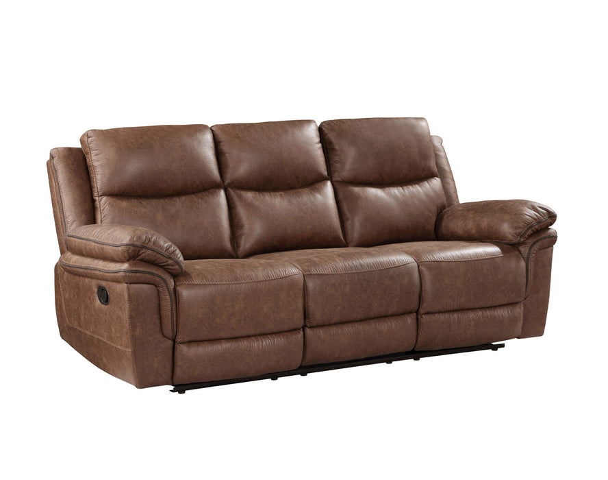 RYLAND SOFA W/DUAL RECLINER- BROWN