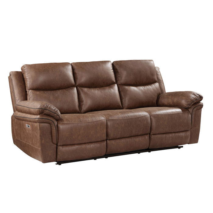 RYLAND SOFA W/PWR FR- BROWN