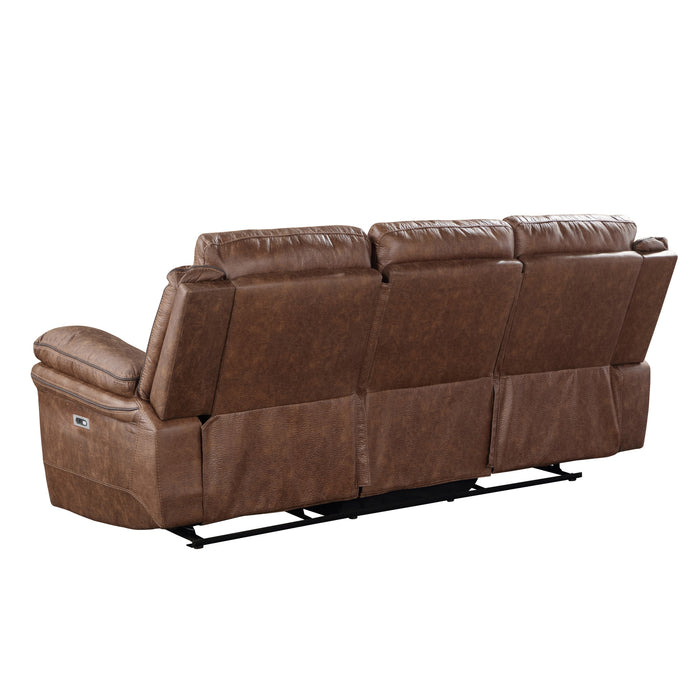 RYLAND SOFA W/PWR FR- BROWN