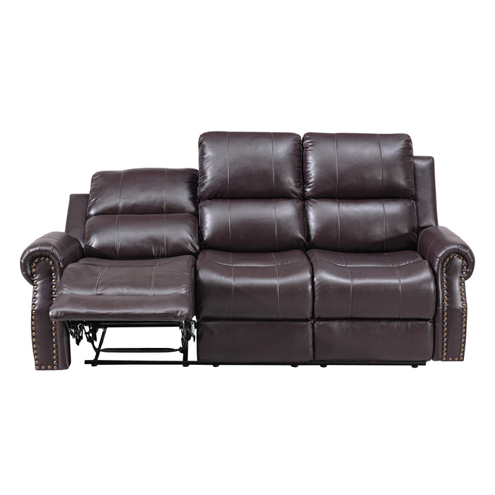 SIERRA  SOFA W/DUAL RECLINERS-BROWN