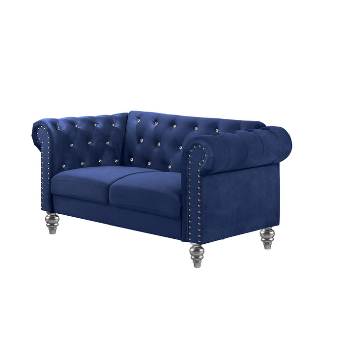 EMMA CRYSTAL LOVESEAT-ROYAL BLUE