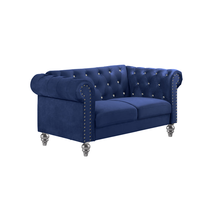 EMMA CRYSTAL LOVESEAT-ROYAL BLUE