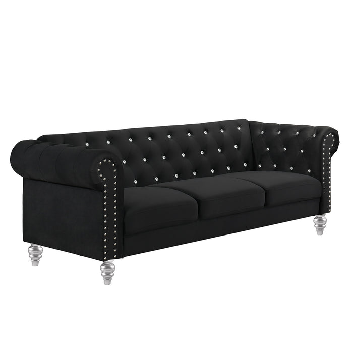 EMMA CRYSTAL SOFA-BLACK