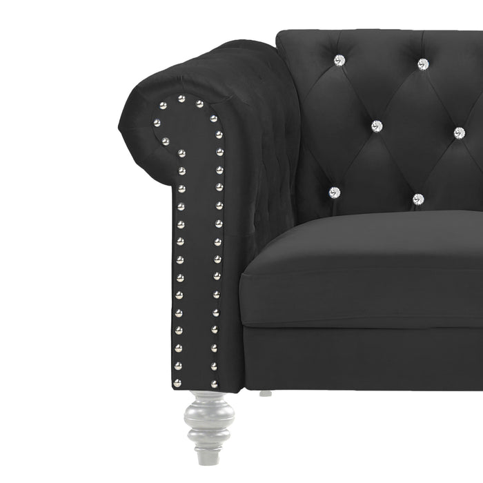 EMMA CRYSTAL SOFA-BLACK