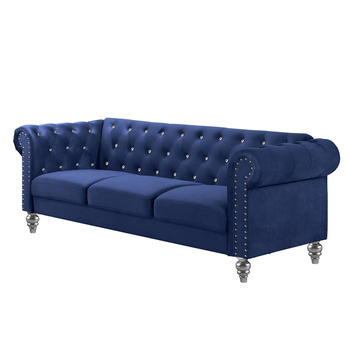 EMMA CRYSTAL SOFA-ROYAL BLUE