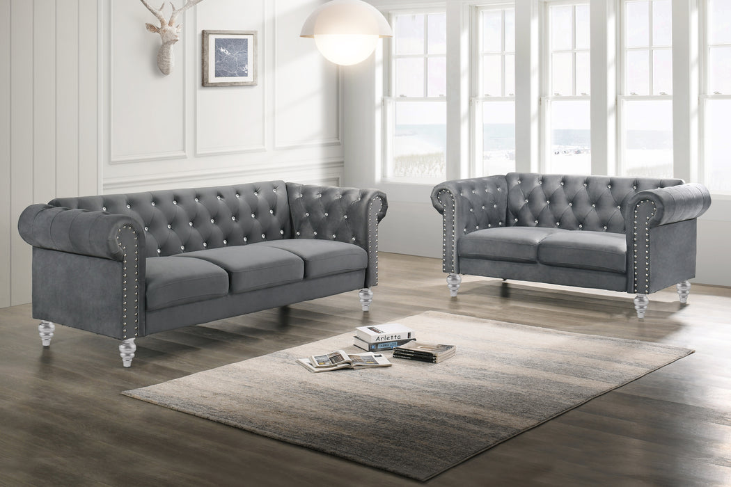 EMMA CRYSTAL LOVESEAT-GRAY