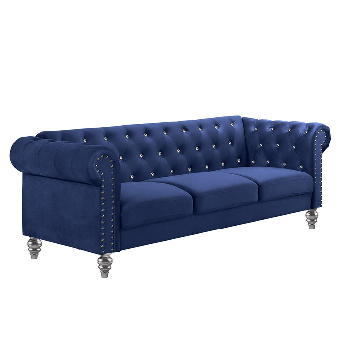 EMMA CRYSTAL SOFA-ROYAL BLUE