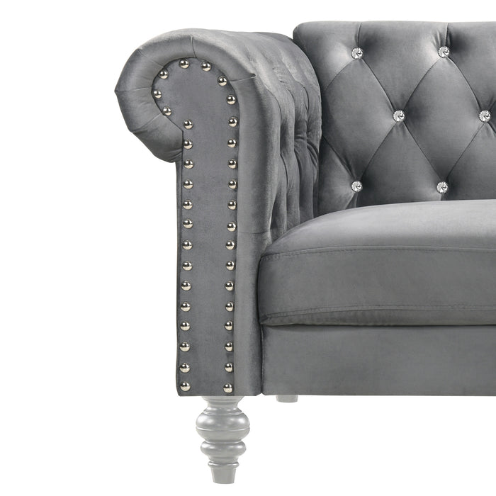 EMMA CRYSTAL SOFA-GRAY