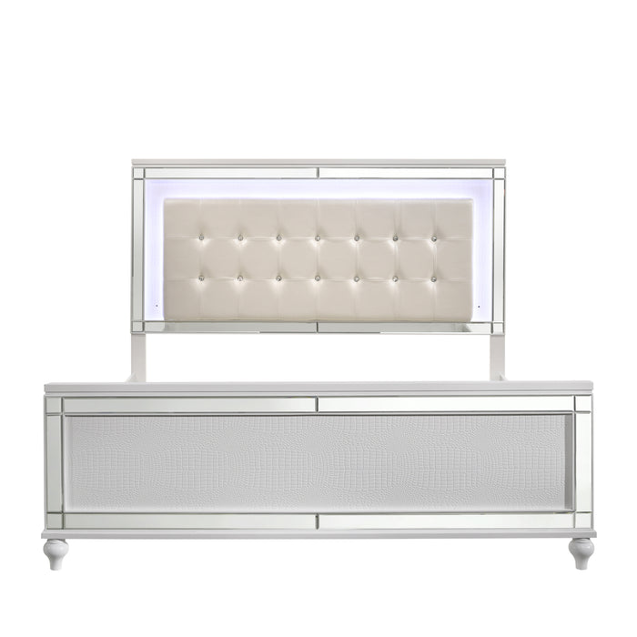 VALENTINO 5/0 Q BED - WHITE