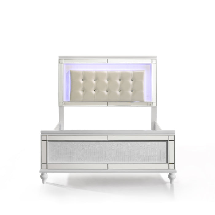 VALENTINO 4/6 FULL BED - WHITE