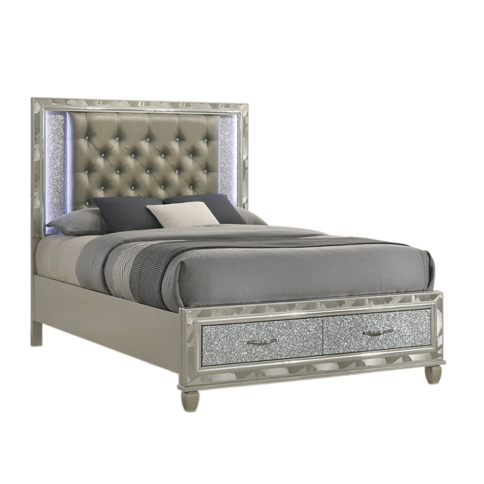 RADIANCE STORAGE - 5/0 Q STG BED-SILVER