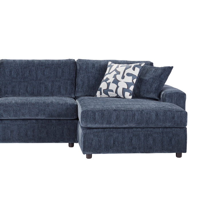 TRISTAN  2 PC CHAISE SECTIONAL - INDIGO BLUE