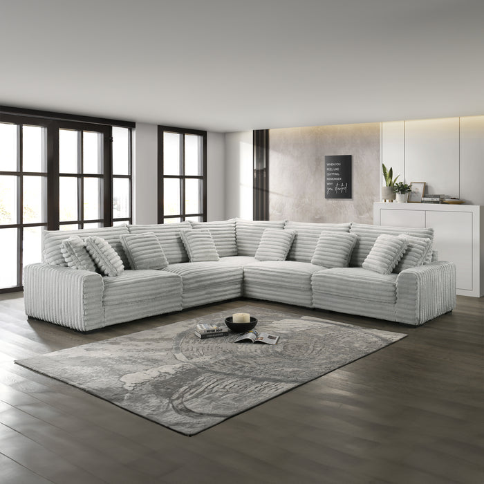 EMBRACE - 5 PC SECTIONAL (10R+10L+10A+10A+16W)) GRAY