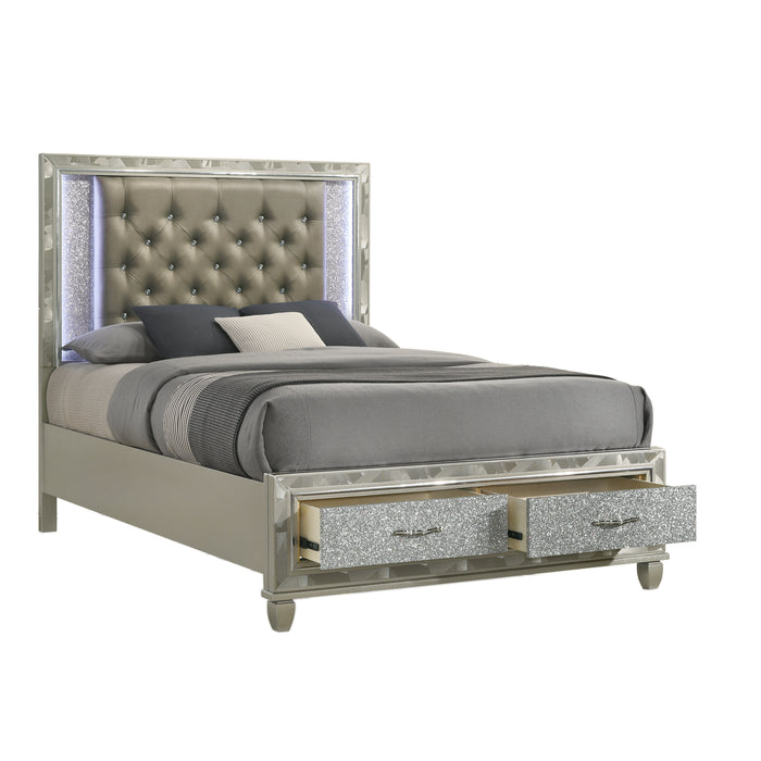 RADIANCE STORAGE - 5/0 Q STG BED-SILVER