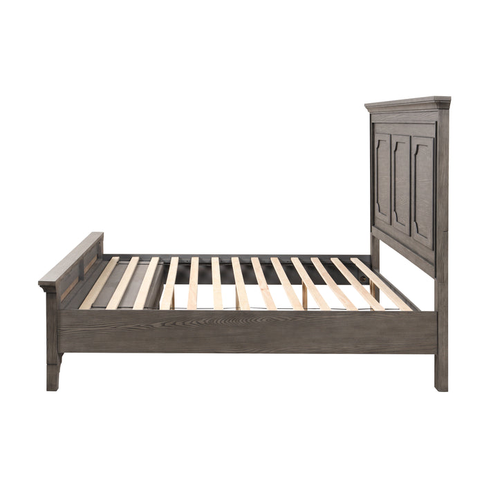 LISBON 5''0" QUEEN BED-GRAY