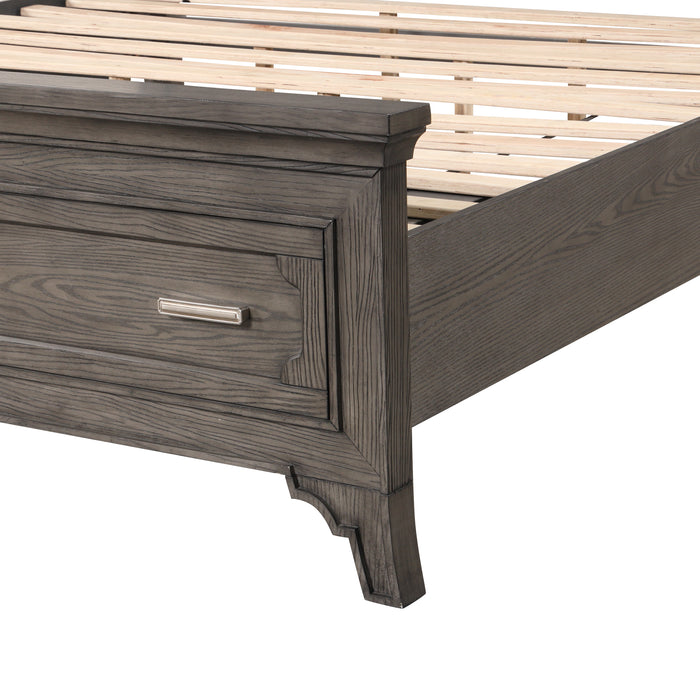 LISBON 5''0" QUEEN BED-GRAY