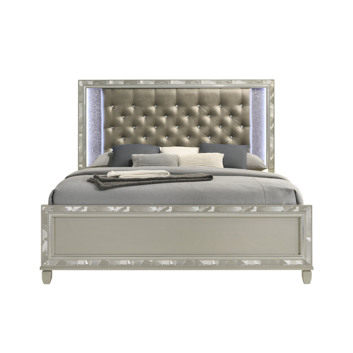 RADIANCE - 6/6 EK BED-SILVER